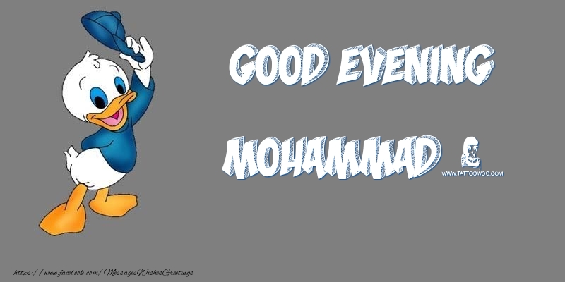 Greetings Cards for Good evening - Good Evening Mohammad